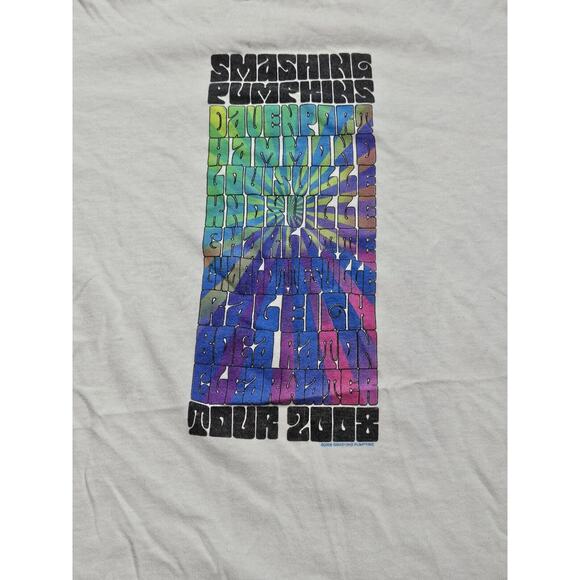 Smashing Pumpkins 2008 Tour T Shirt Size Small Retro Psychedelic Crow - Picture 9 of 11